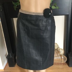 Chanel leather skirt
